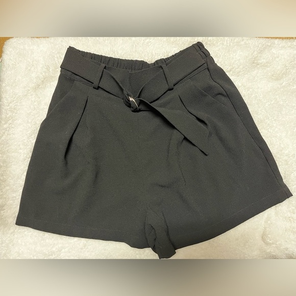 Abound Pants - Abound black dress shorts with belt size medium